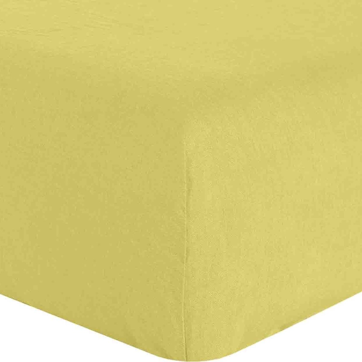 Drap housse en lin lavé bonnet 30 cm uni, SIGNATURE poire, BATON ROUGE
