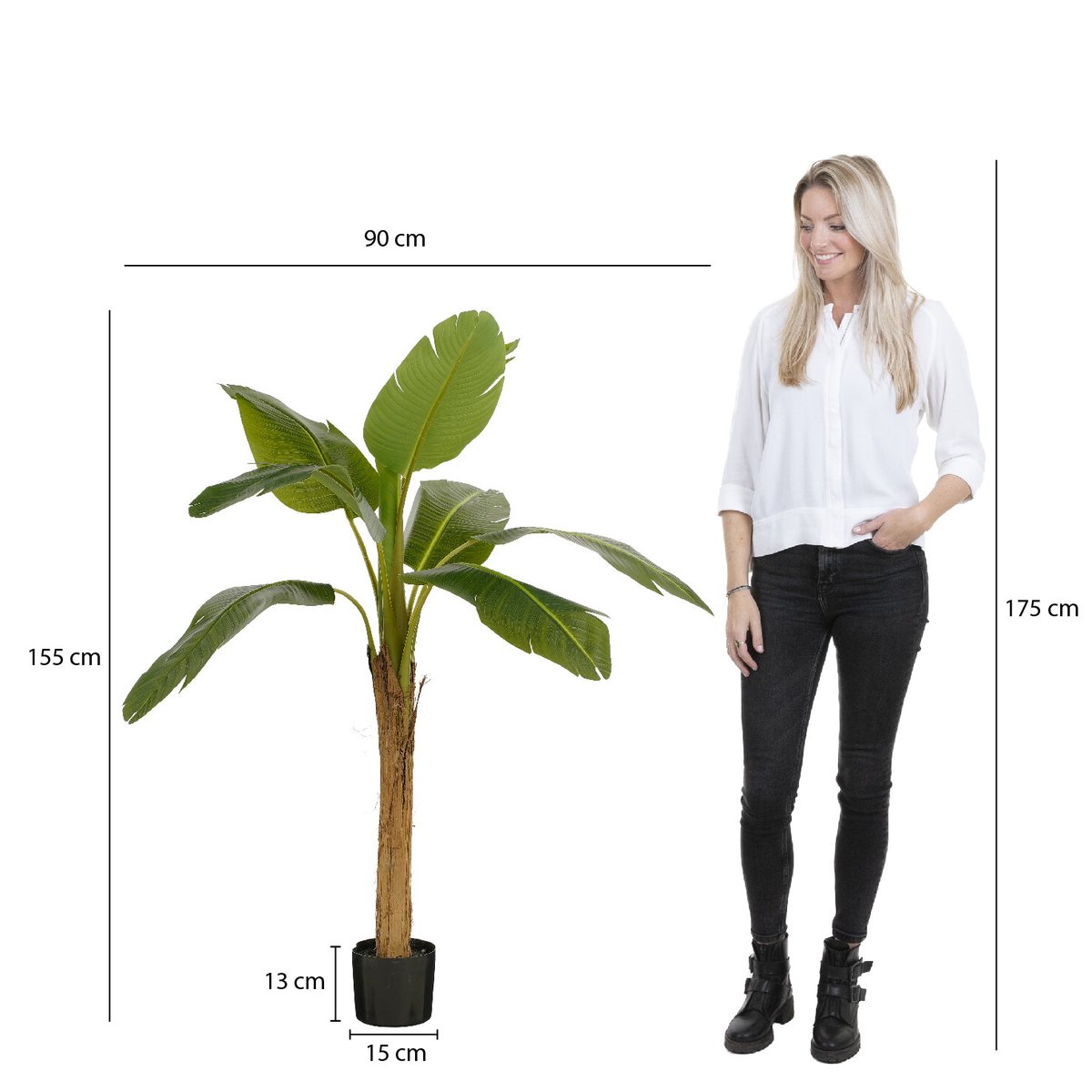 Plante artificielle BANANA TREE vert, MICA DECORATIONS