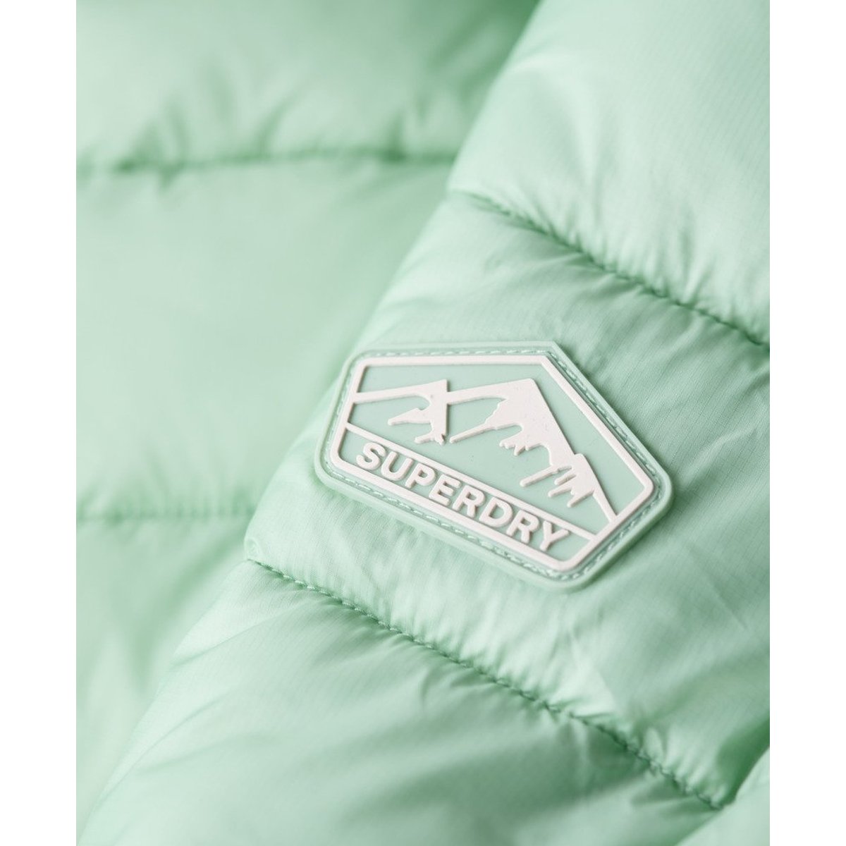 Doudoune à capuche Fuji vert d'eau, SUPERDRY