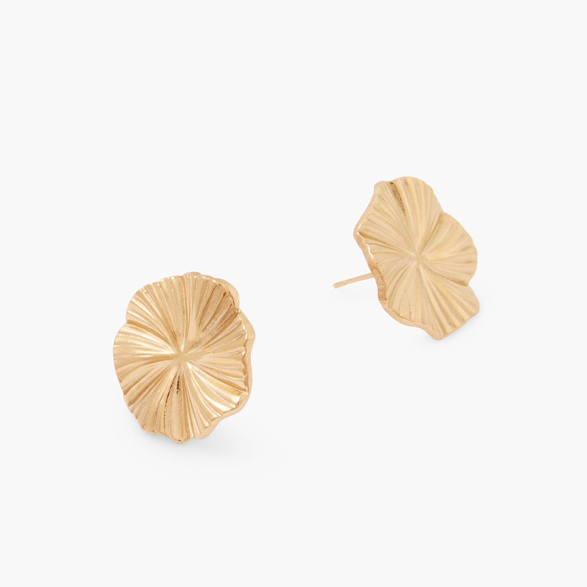 Boucles d'oreilles fleurs acier inoxydable doré doré, BALABOOSTE