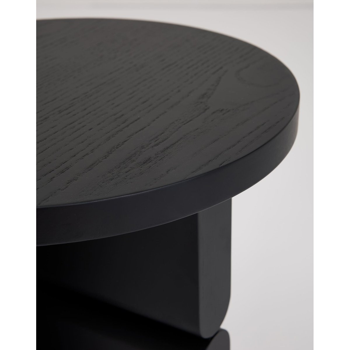 Tabouret et table d'appoint en bois peint noon noir, NOBODINOZ