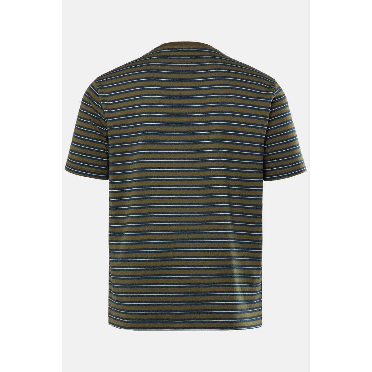 T-shirt à rayures. Manches courtes olive foncé, JP1880