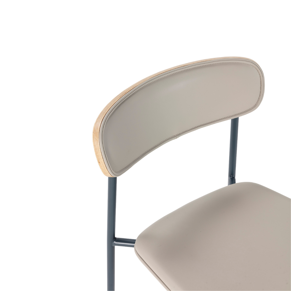 Lot de 2 Chaises en similicuir AYA beige, CALICOSY