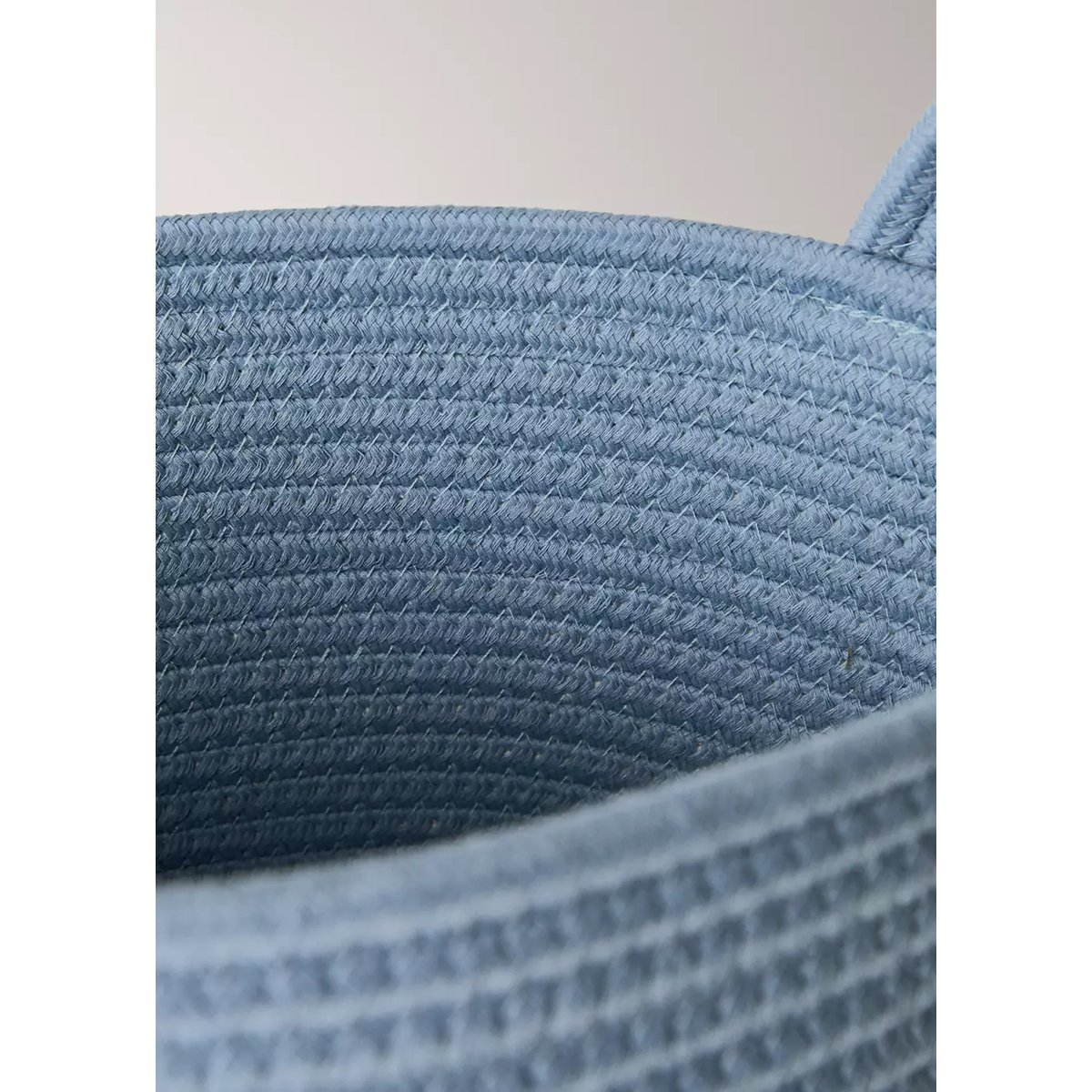 Panier enfant moyen en coton bleu ciel, MANGO HOME