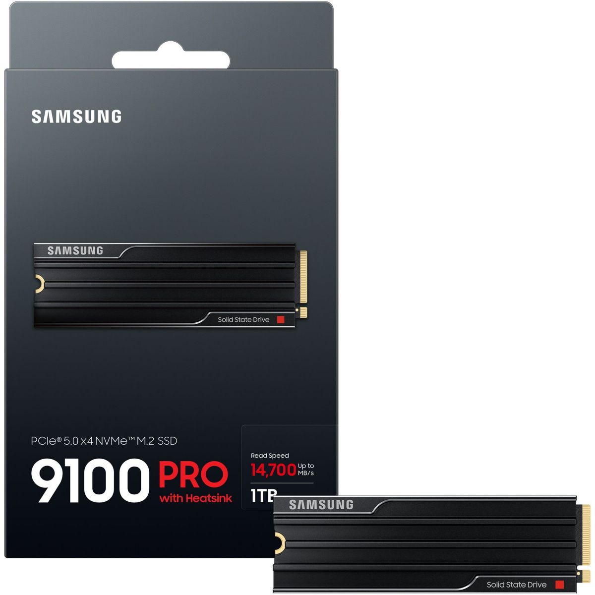 Disque SSD interne 1To 9100 PRO avec dissipateur NVMe M.2 couleur unique, SAMSUNG
