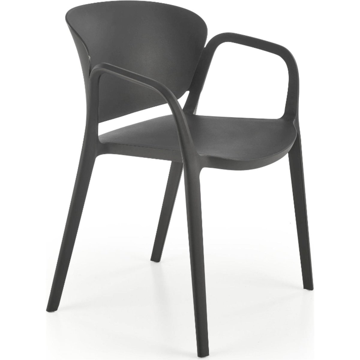 Chaise empilable avec accoudoirs NIONINE blanc, RECOLLECTION