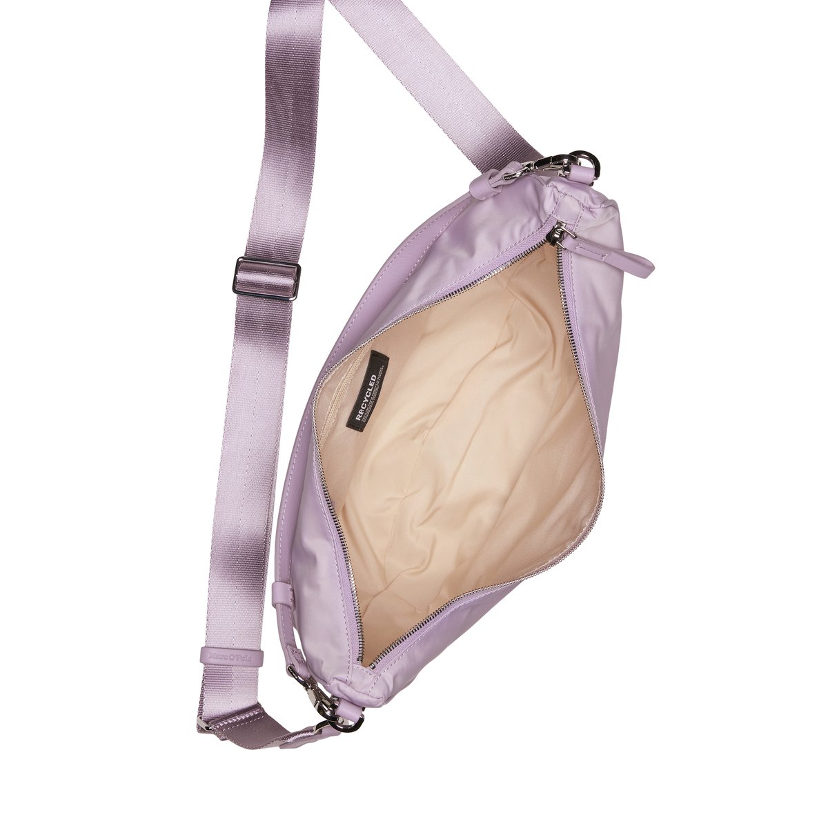 Sac à bandoulière small en matériau hydrofuge lilas, MARC O'POLO