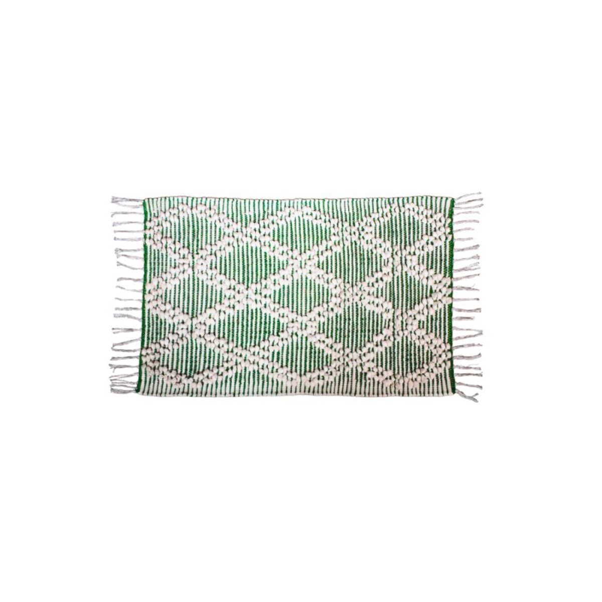 Tapis berbère à franges 60x90cm blanc, ORNAMI