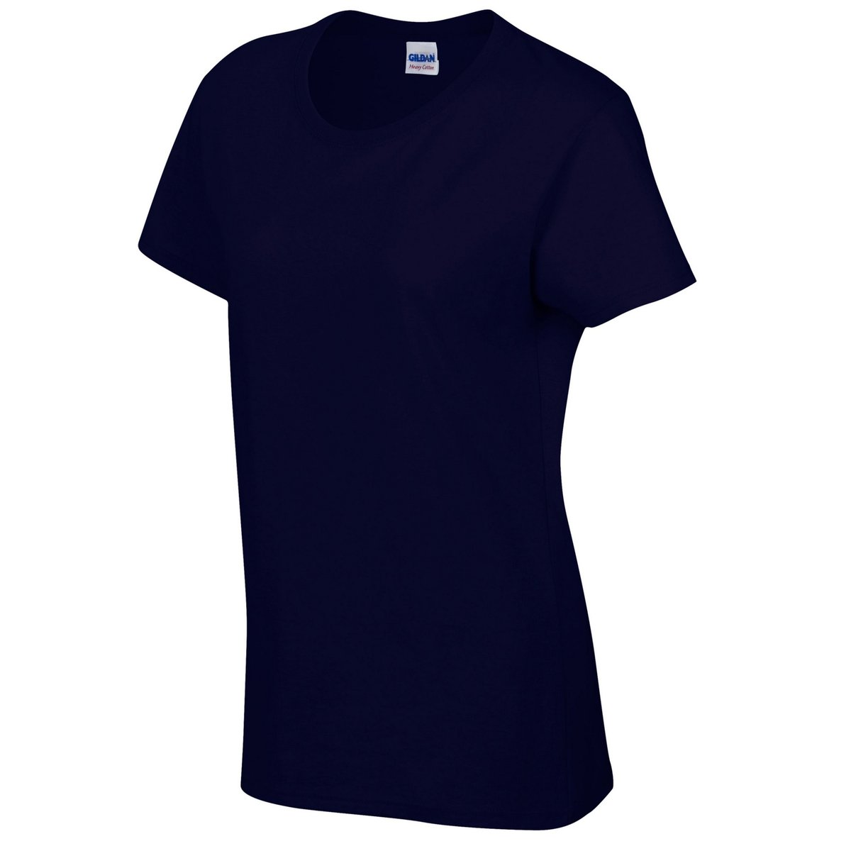 T-shirt uni semi-cintré HEAVY COTTON bleu marine, GILDAN