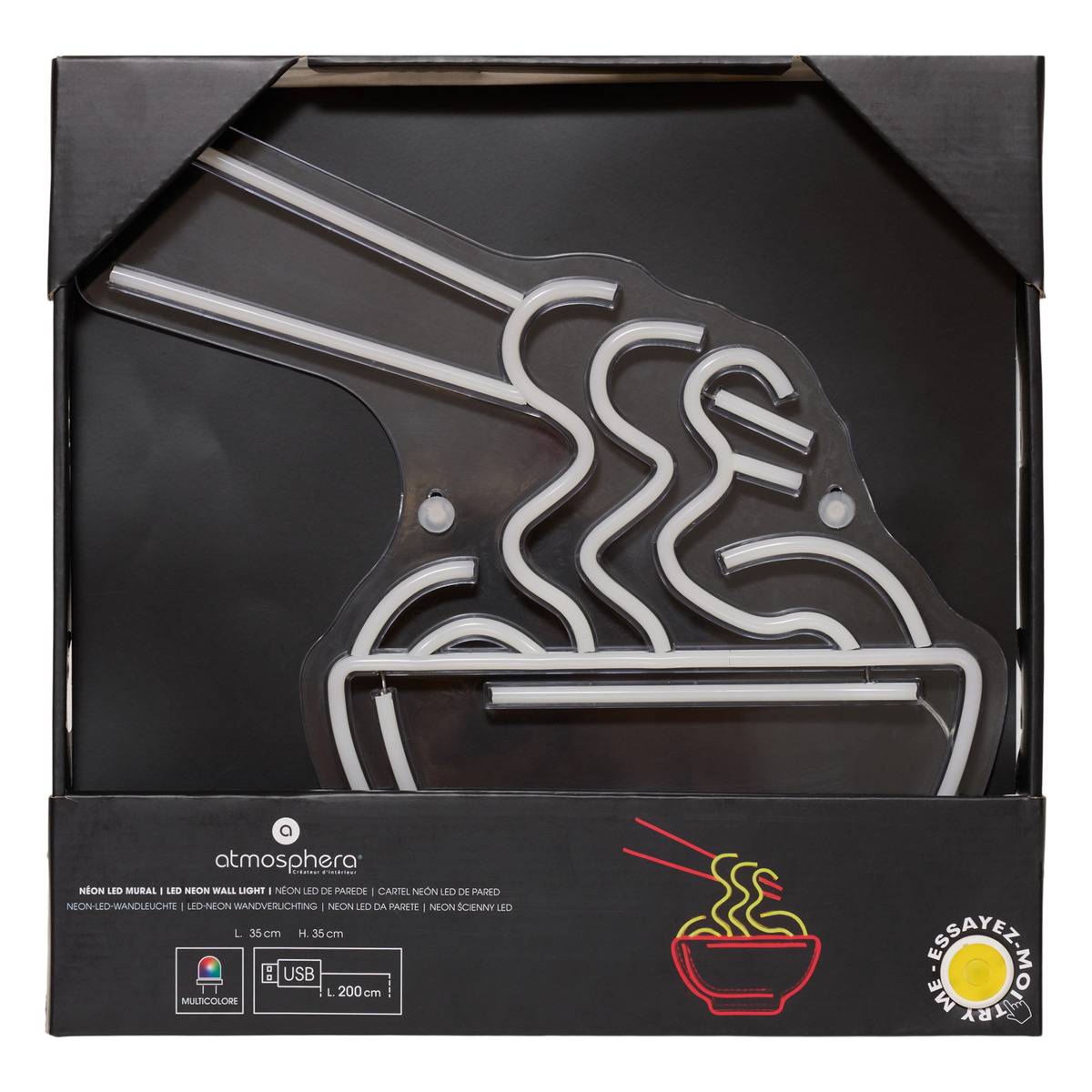 Néon LED NOUILLE rouge, ATMOSPHERA