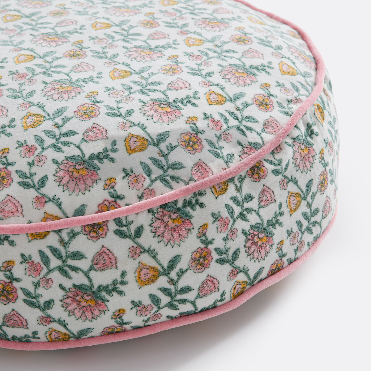 Coussin de sol, velours, Ø50 cm, Yassia multicolore, LA REDOUTE INTERIEURS