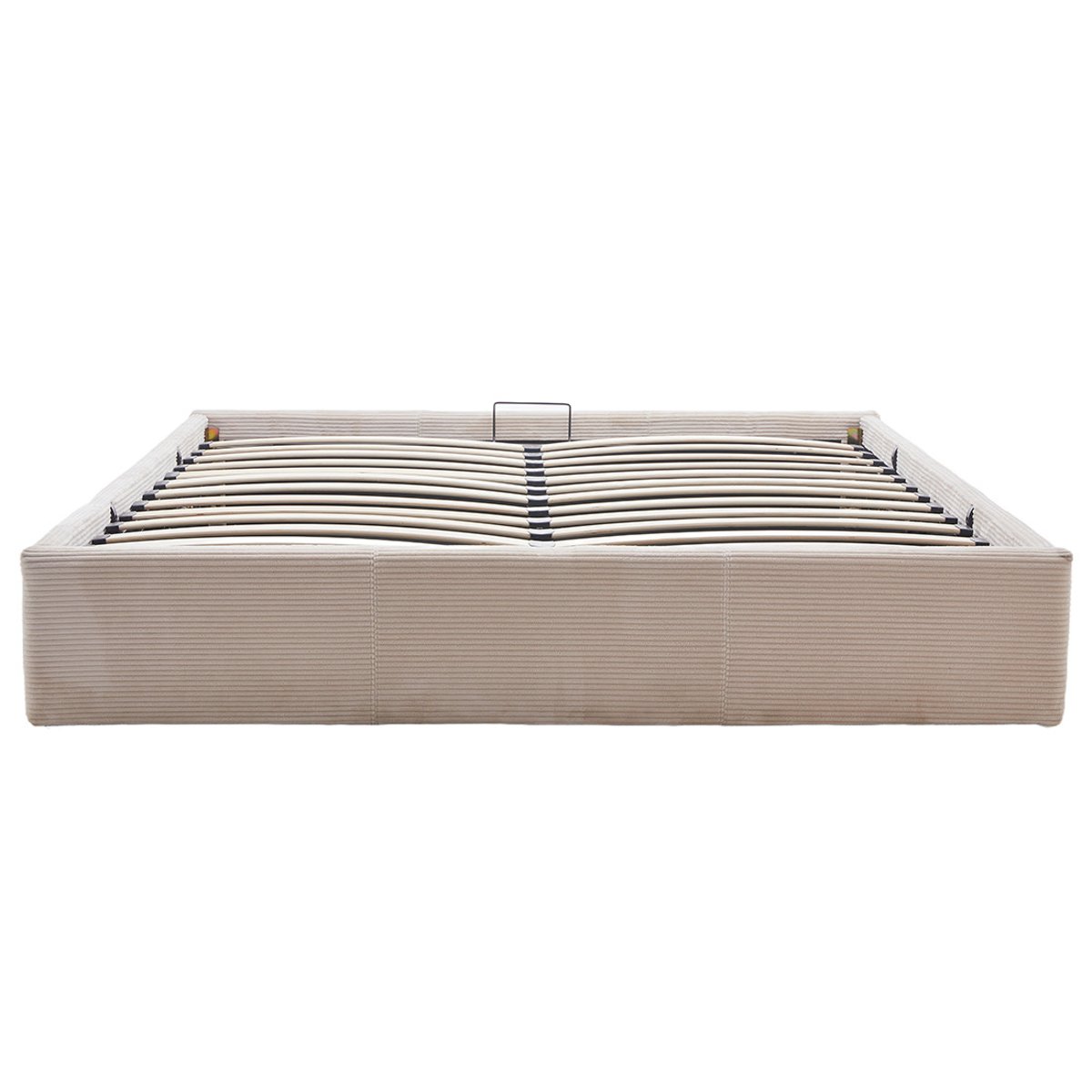 Lit coffre en velours, ISA beige, BEST MOBILIER