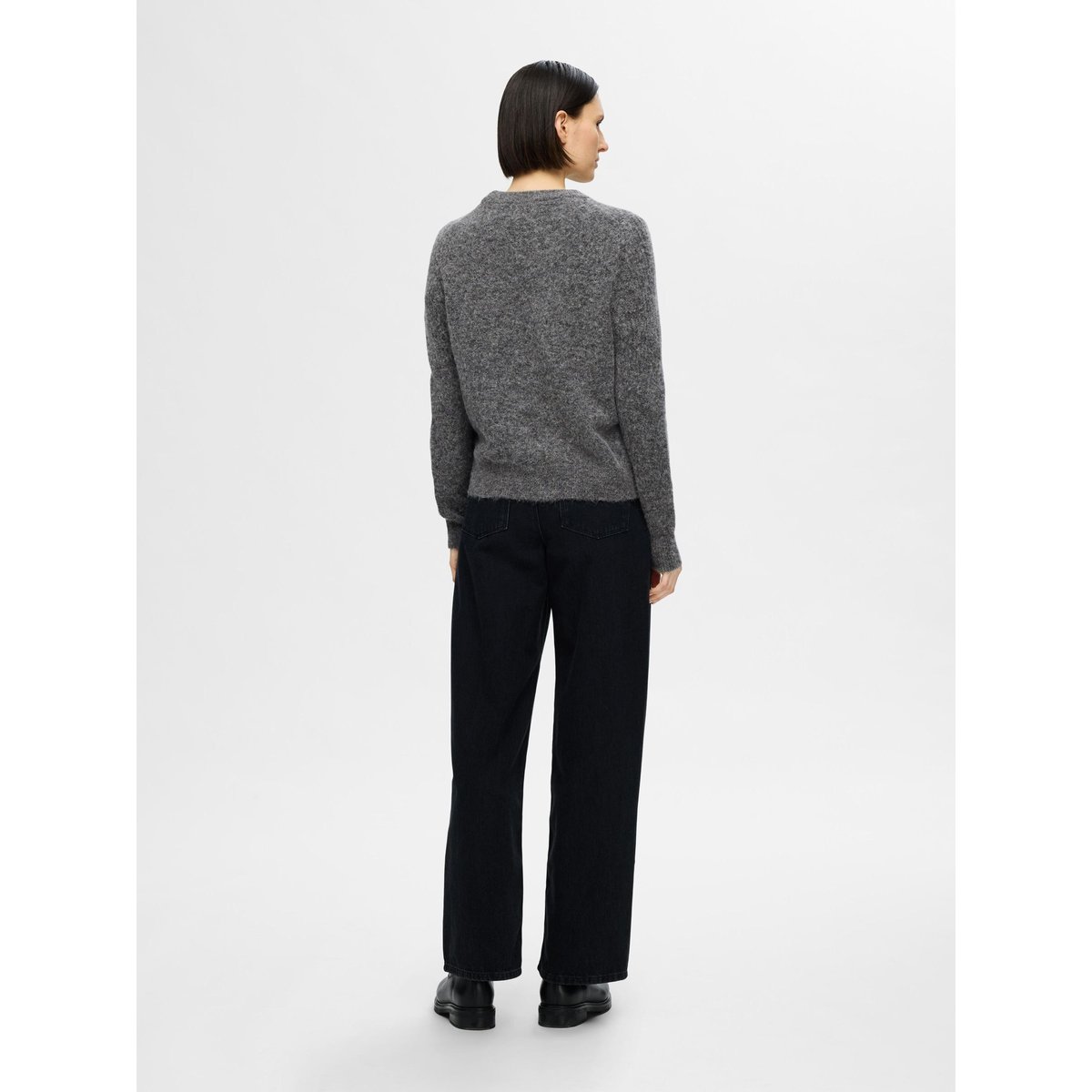 Pull medium grey melange, SELECTED