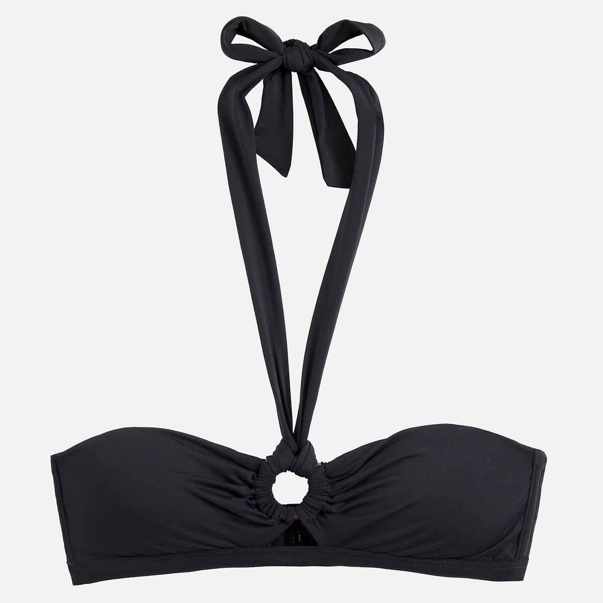 Bikini-Oberteil in Bandeau-Form schwarz, LA REDOUTE COLLECTIONS