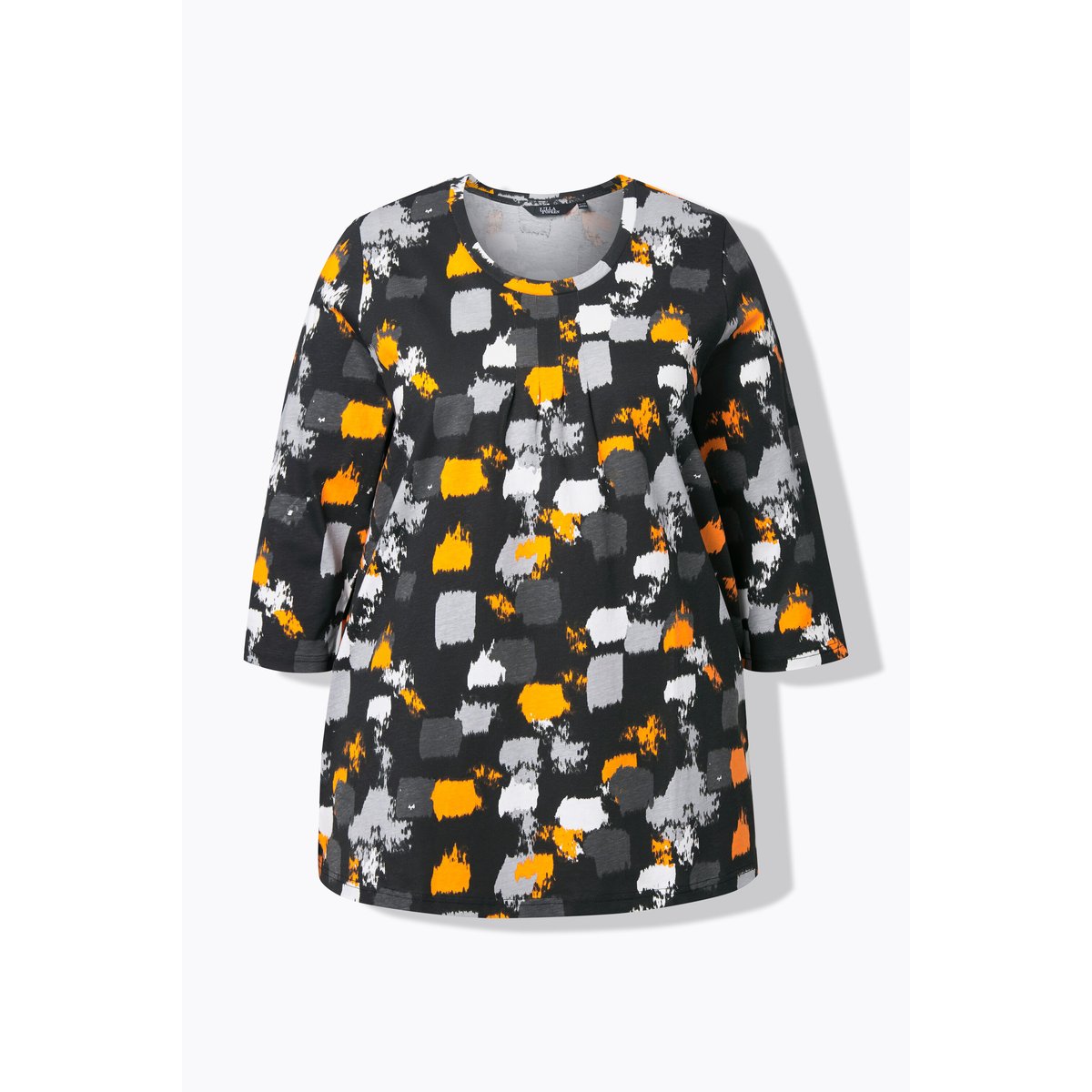 T-shirt imprimé graphique noir, ULLA POPKEN