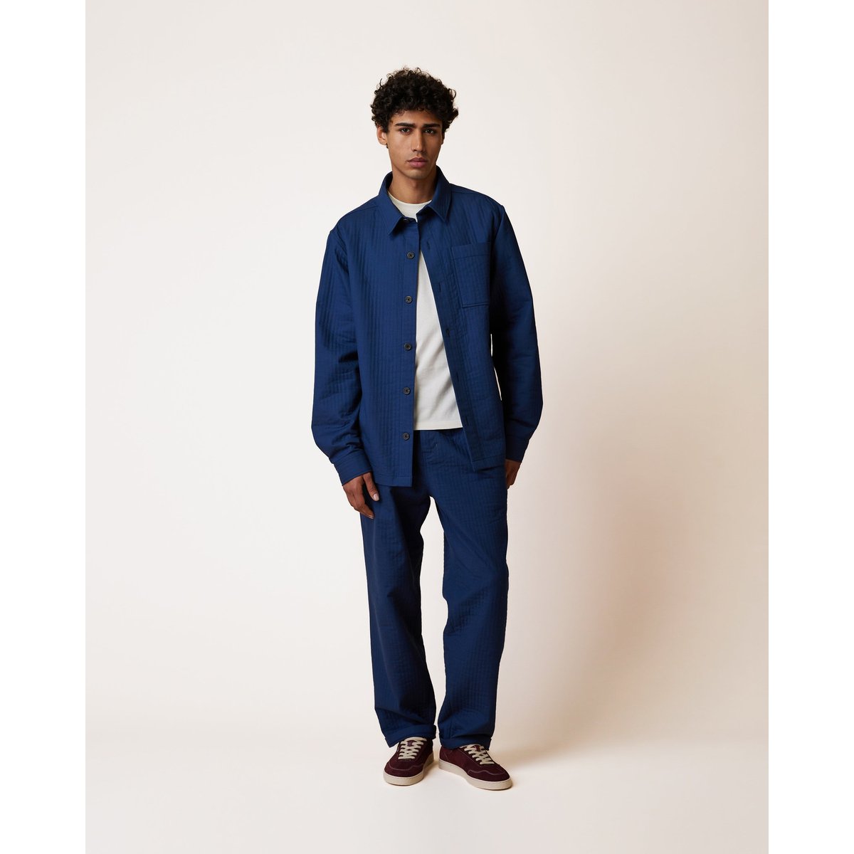 Sur-chemise en toile bleu foncé, FAGUO