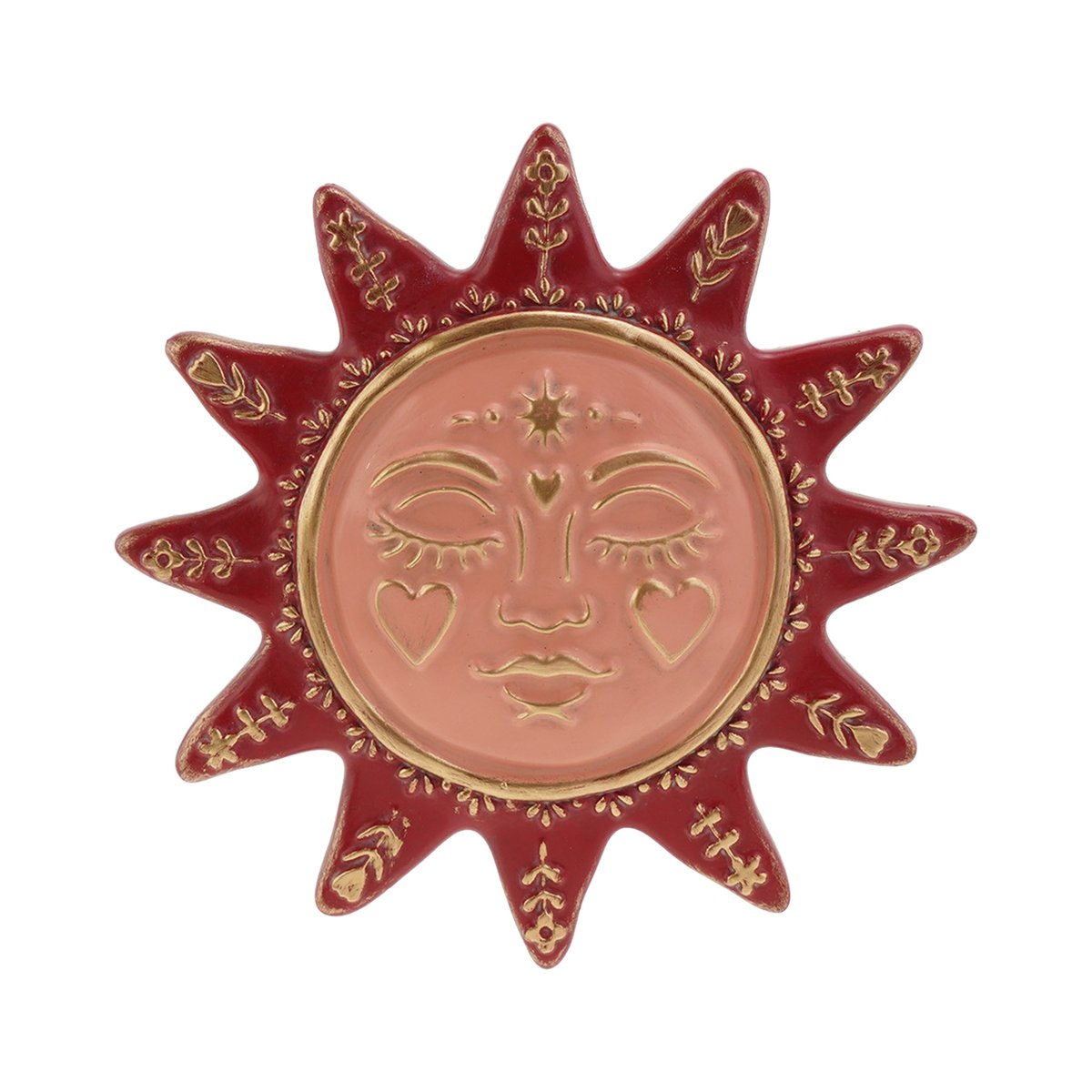 Déco murale soleil coloré 18cm rose, EMDE