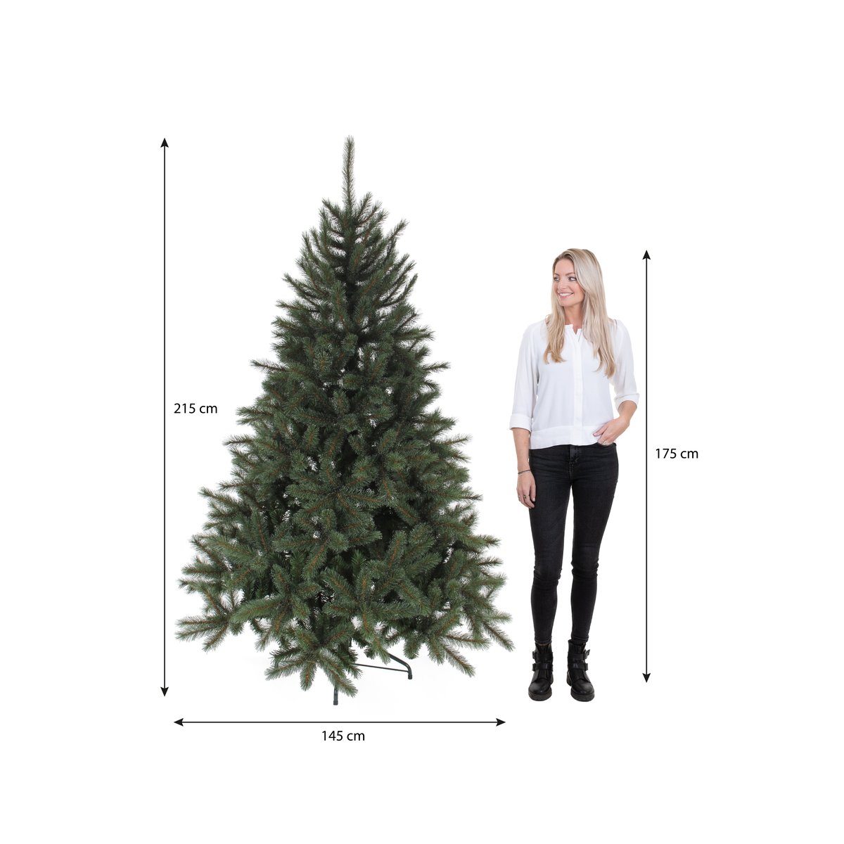 Sapin de Noël H215 cm TORONTO vert, BLACK BOX TREES