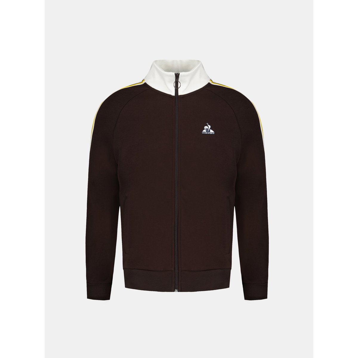 Sweat zippé Héritage marron, LE COQ SPORTIF