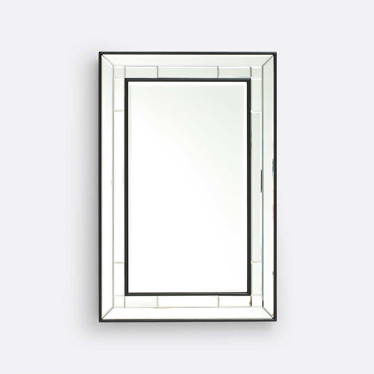 Miroir rectangulaire finition biseautée largeur 60 x hauteur 90 cm, Andella noir, LA REDOUTE INTERIEURS