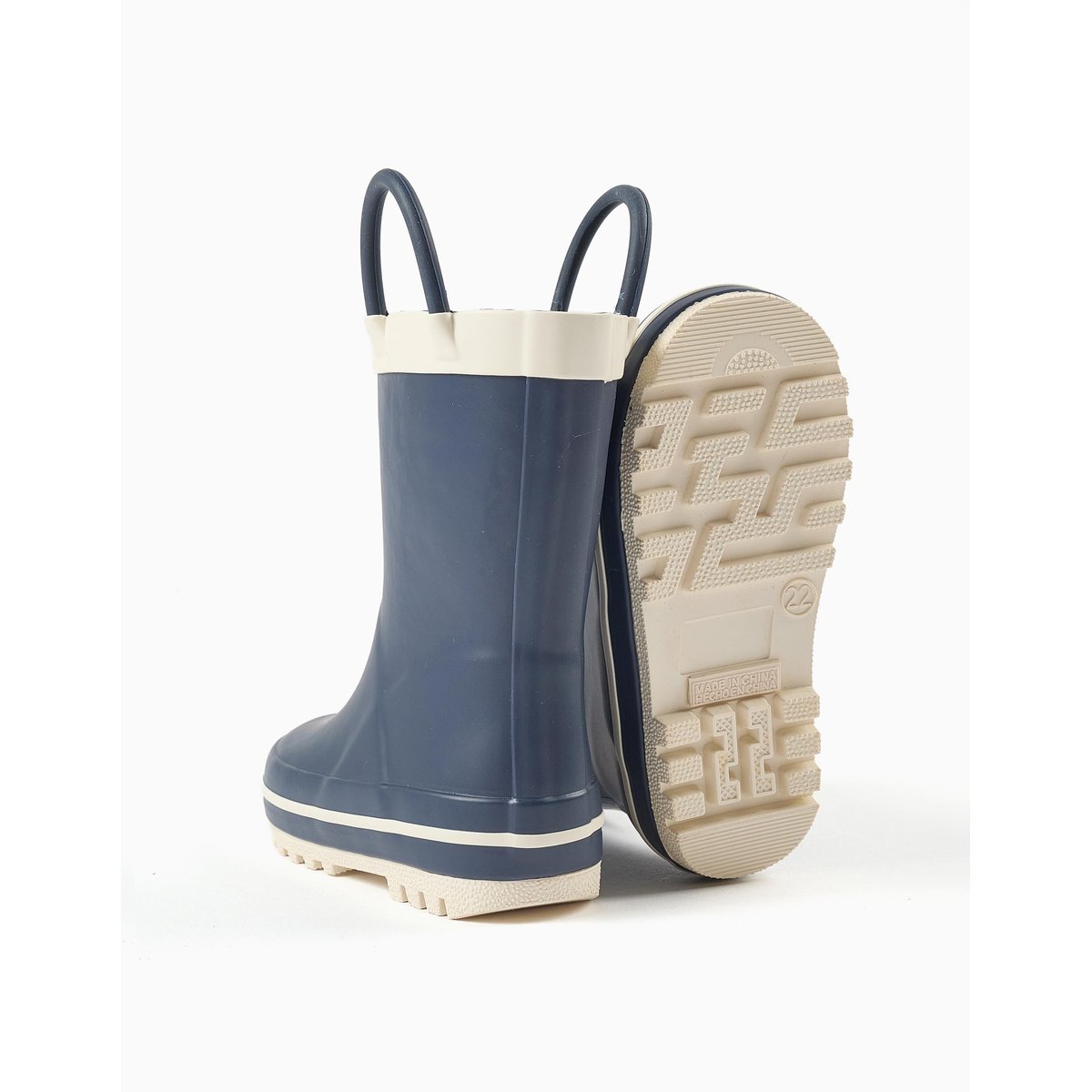 Bottes de pluie en caoutchouc avec anses bleu, ZIPPY