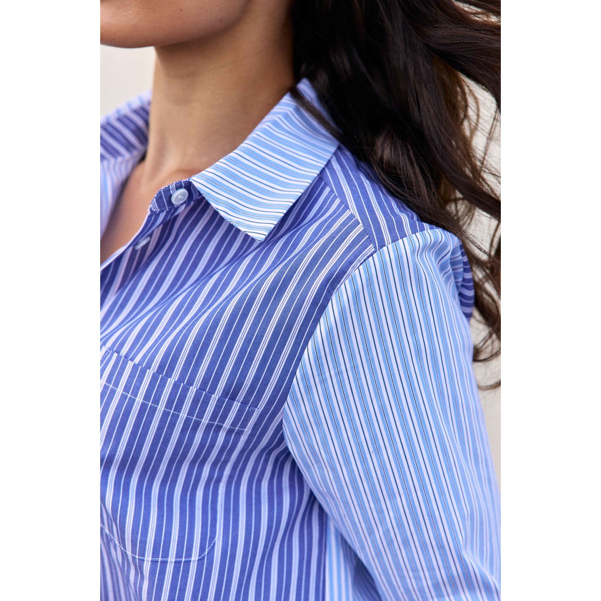 CHEMISE imprimé rayures, marinière CLARIN 20-bleu/ecru, LA PETITE ETOILE