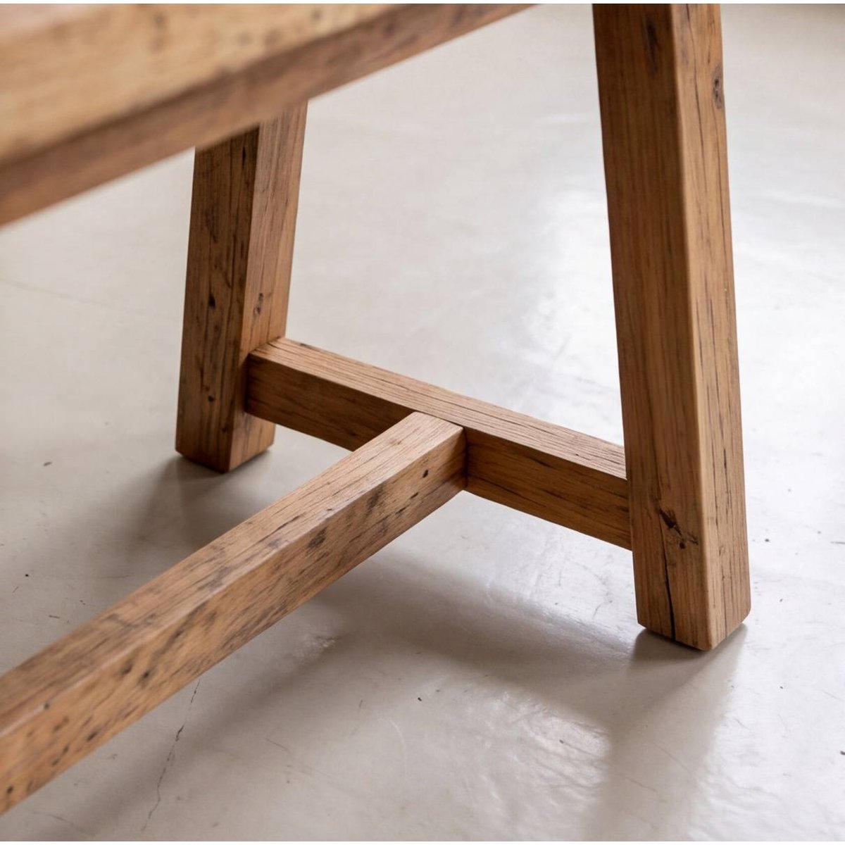 Banc en bois recyclé EURYDICE bois clair, MADE IN MEUBLES