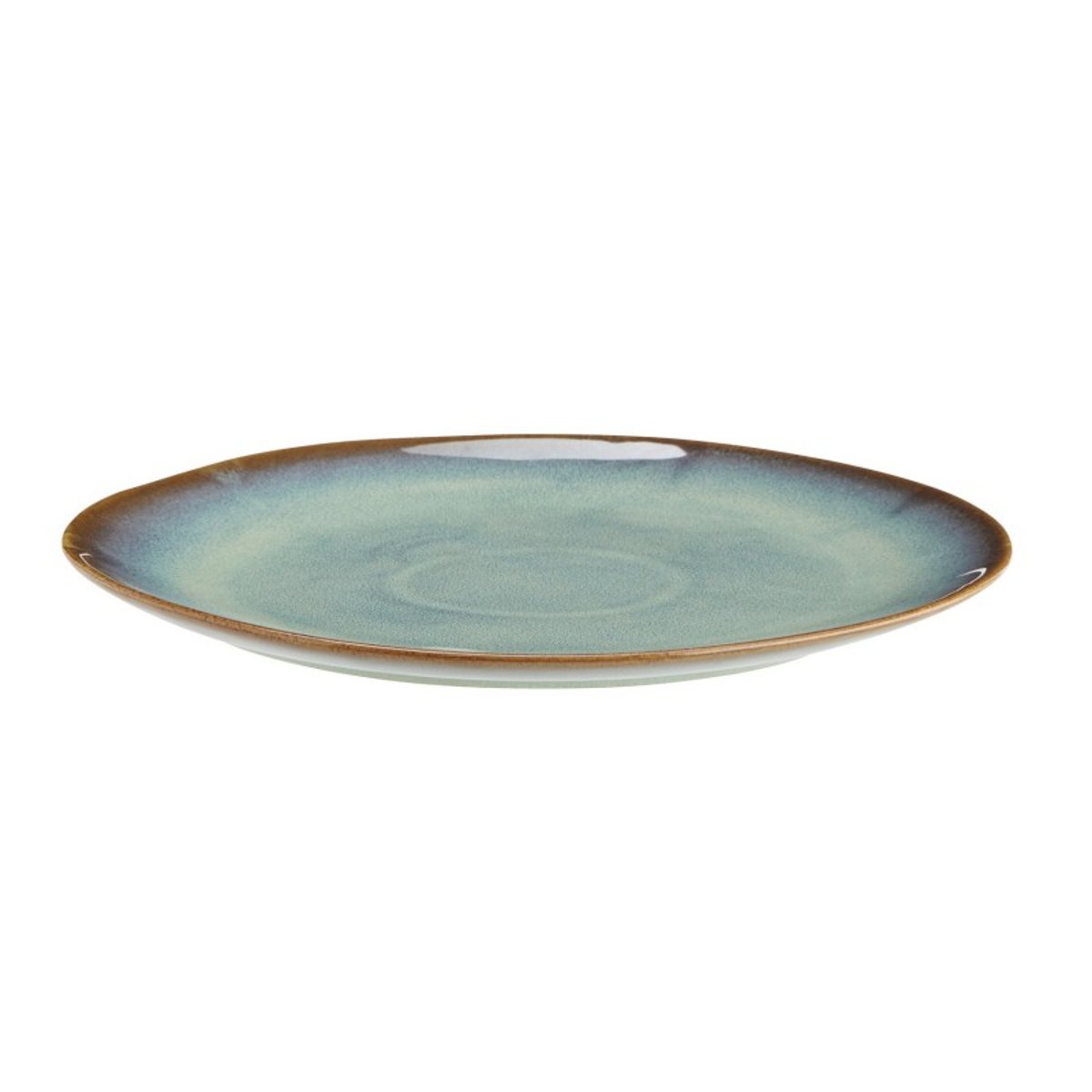 Petite assiette grès artisanal vert, MADAM STOLTZ