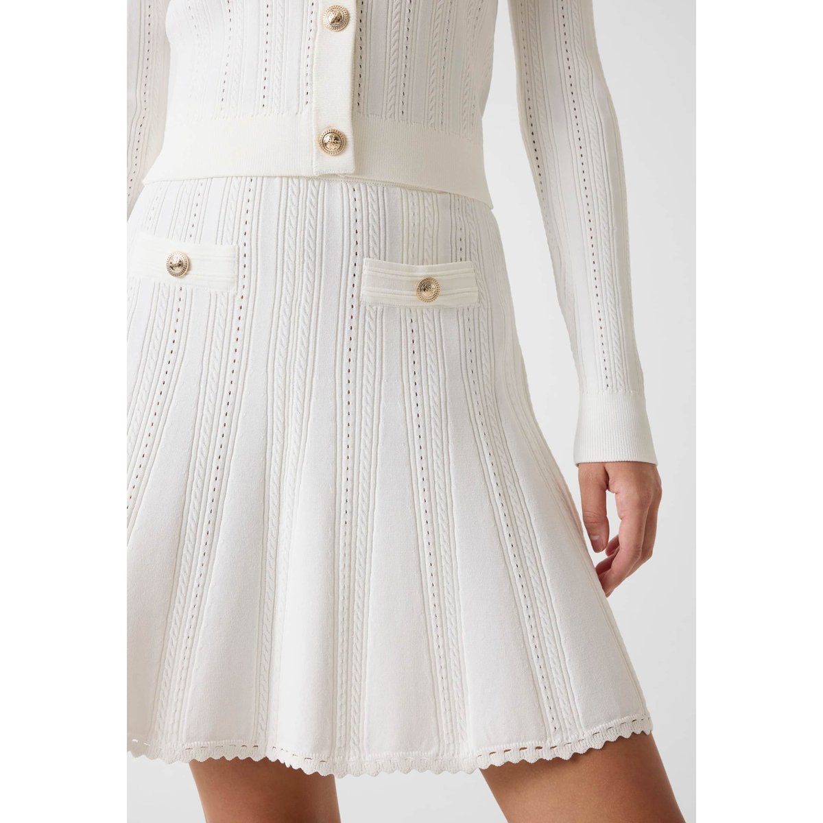 Mini-Jupe En Tricot crème, GUESS