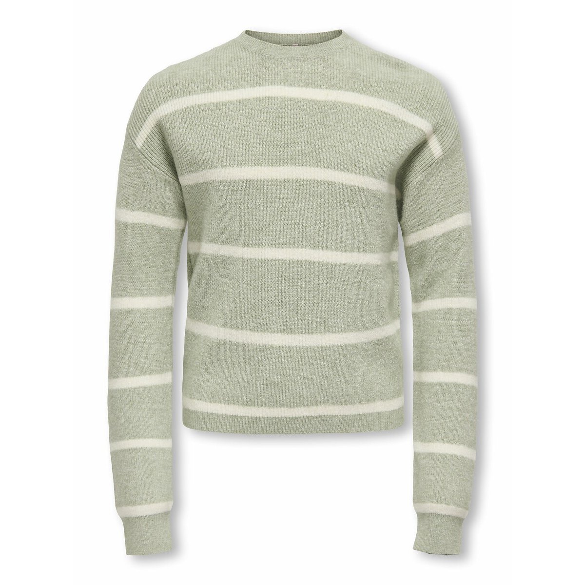 Pull fines rayures kaki/blanc, KIDS ONLY