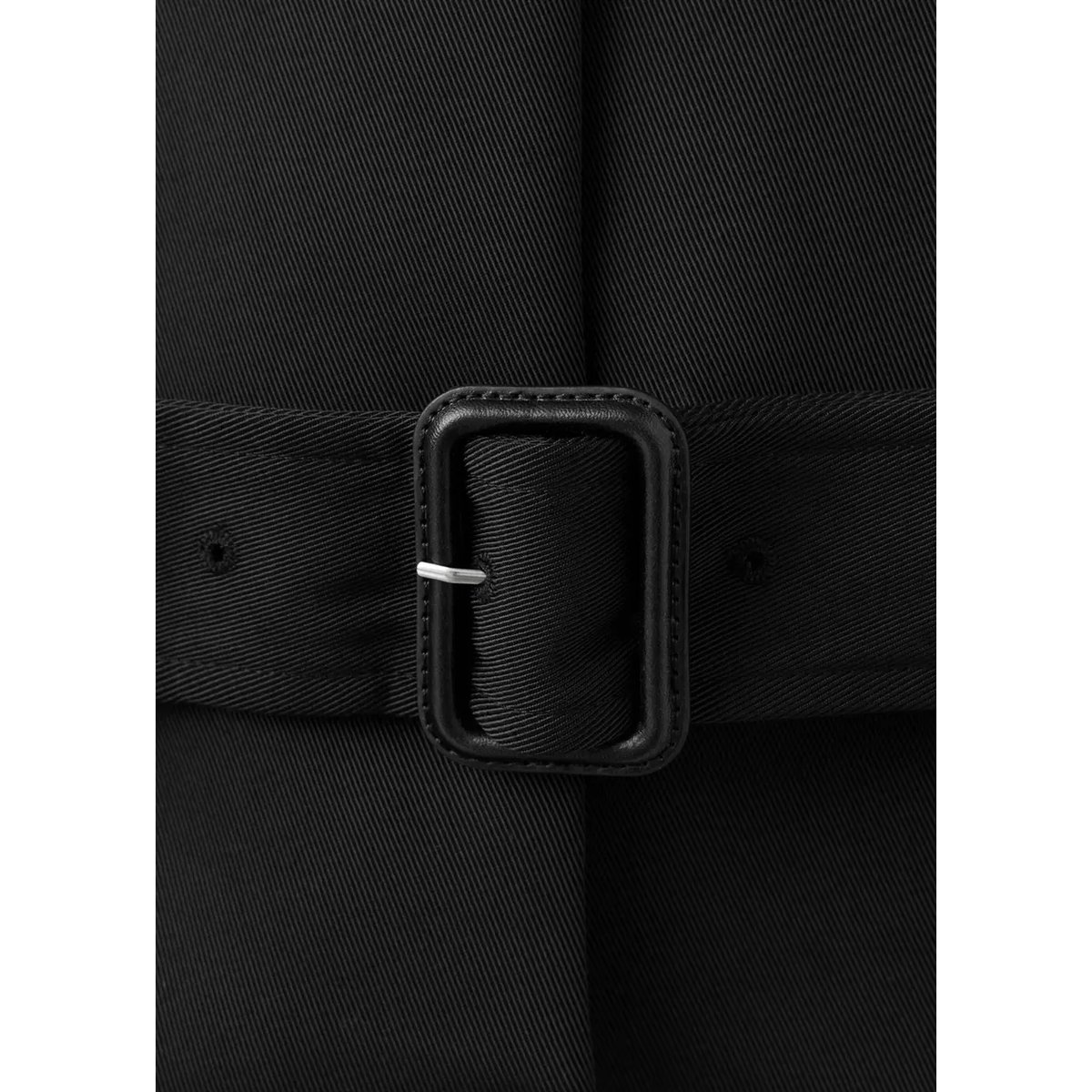 Veste col chemise ceinture noir, MANGO