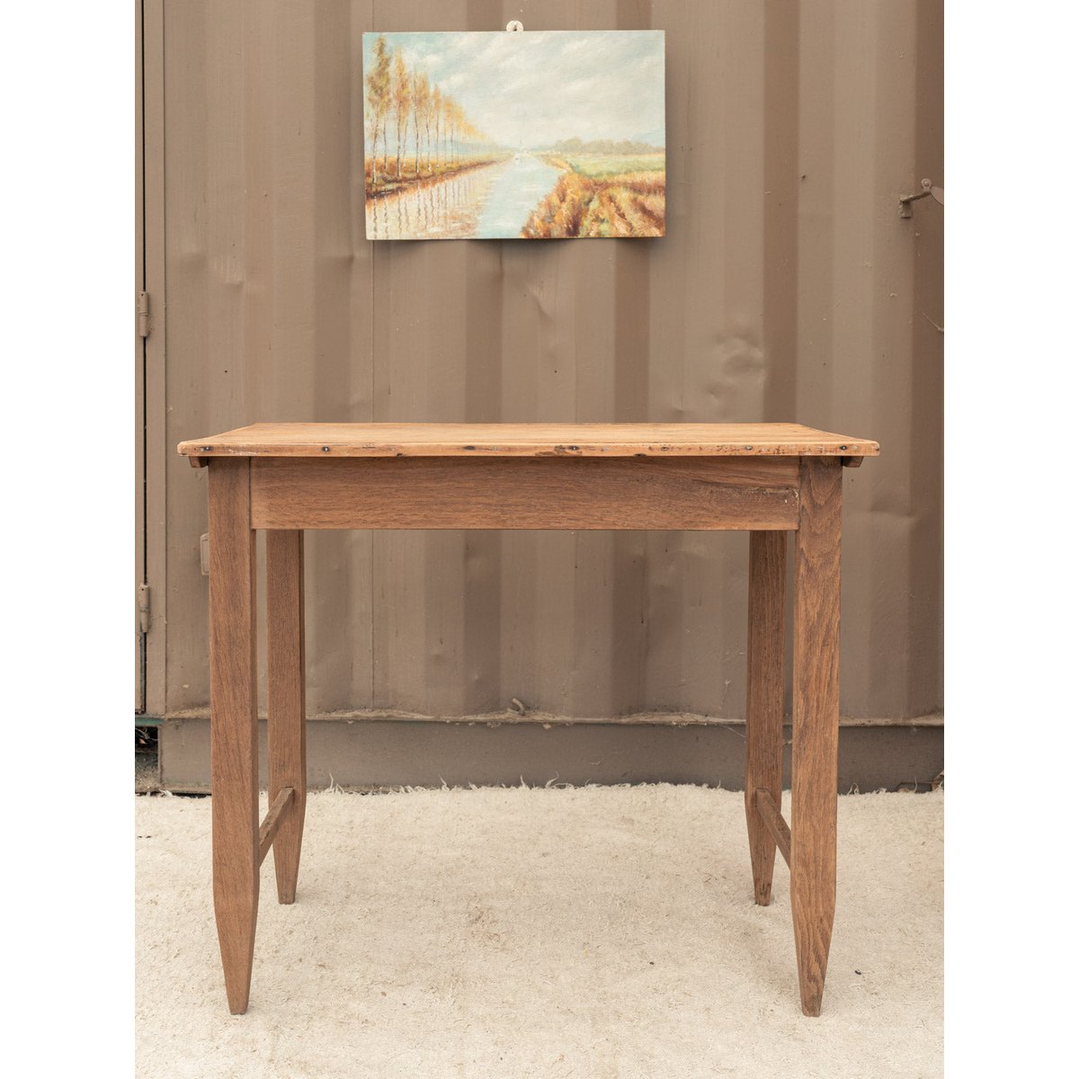 Bureau en chêne Edouard N°1086 - Bon état bois clair, DEBONGOUT