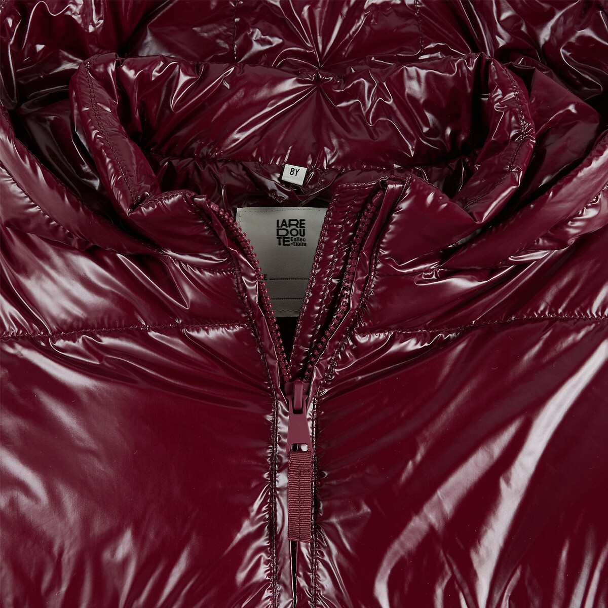 Doudoune chaude à capuche bordeaux, LA REDOUTE COLLECTIONS