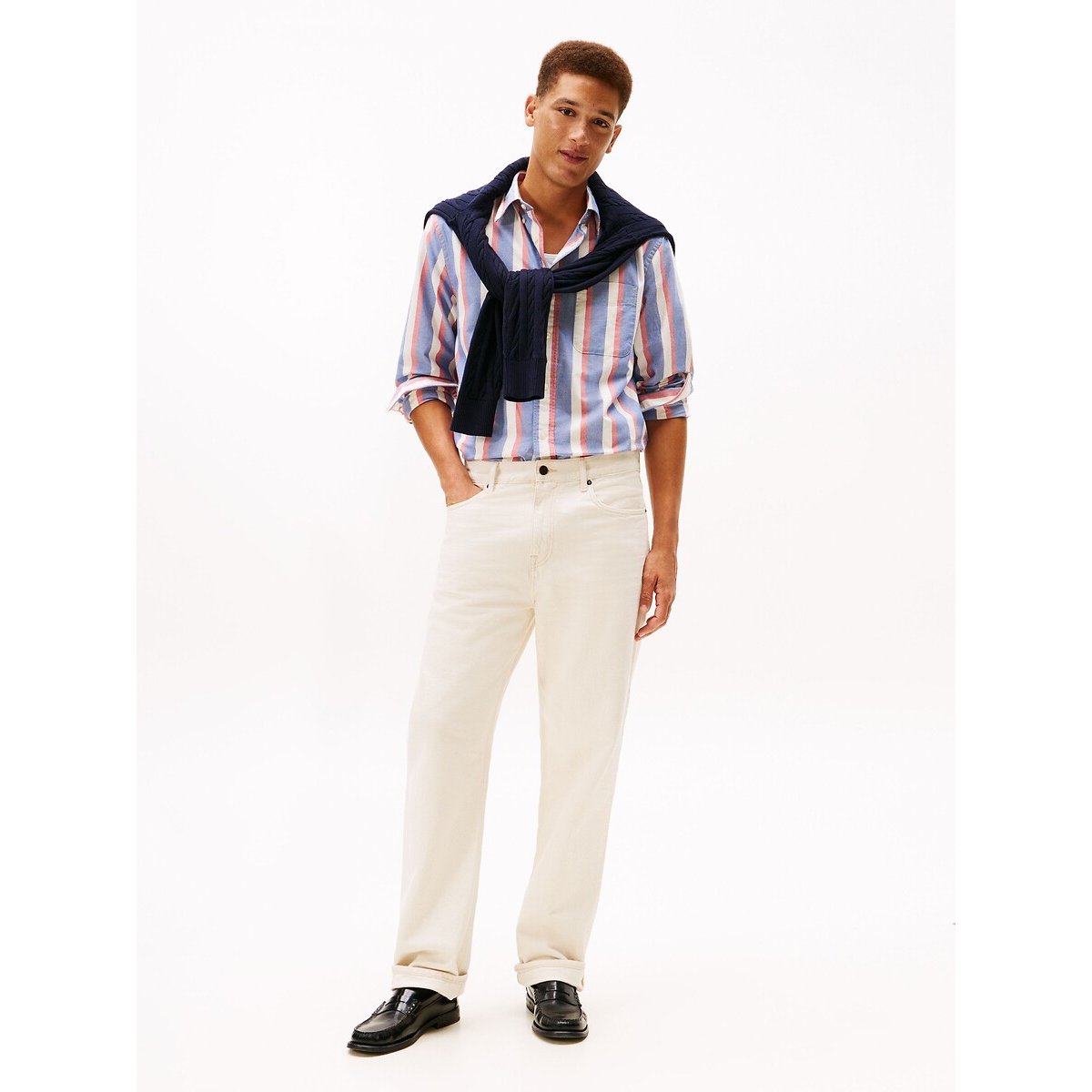 Oxford overhemd met lange mouwen blauw/multicolor, TOMMY HILFIGER