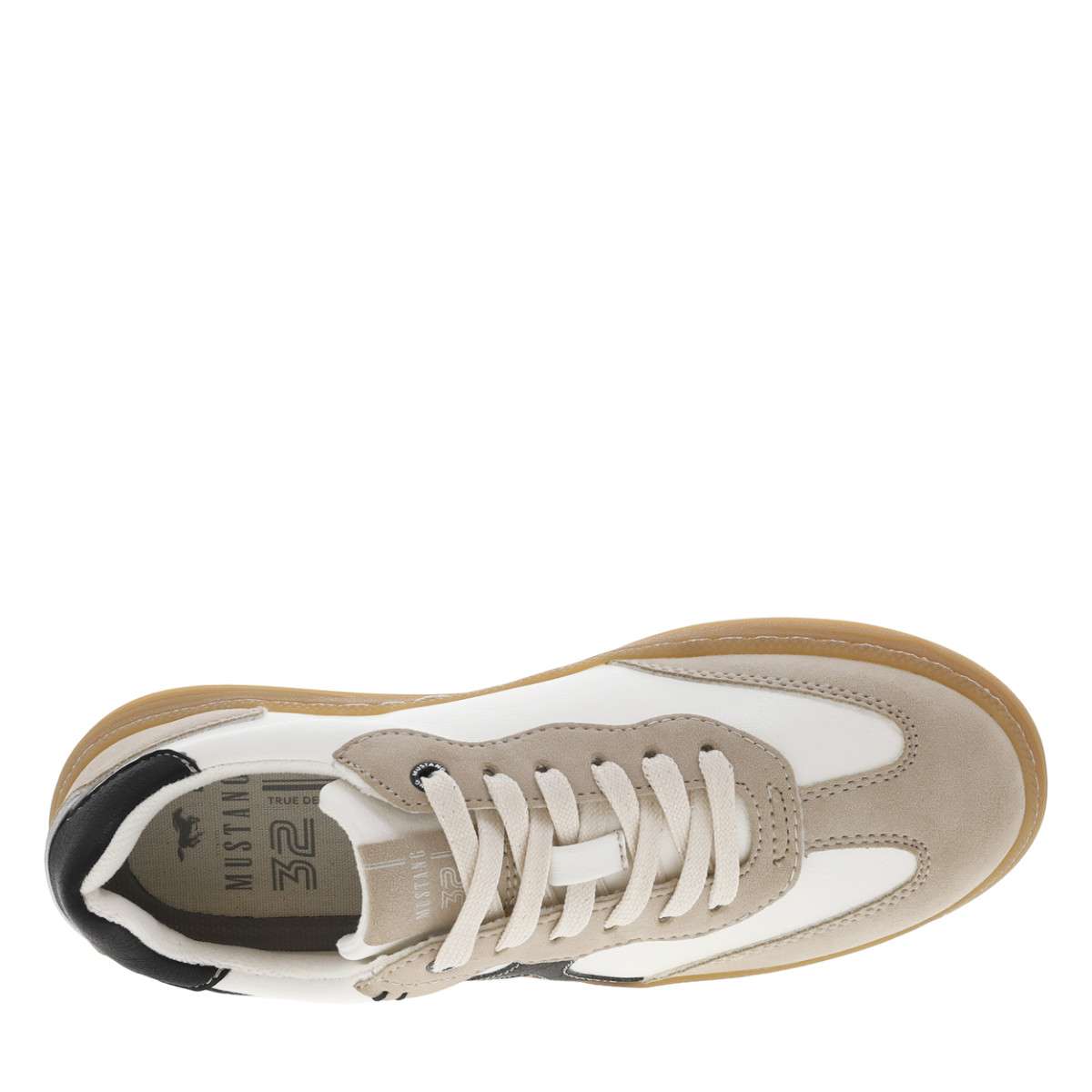 Tennis talon plat blanc, MUSTANG