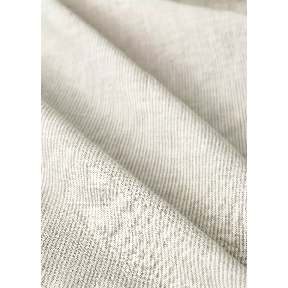 Drap-housse enfant coton lin à rayures Lit 90 cm sable, MANGO HOME