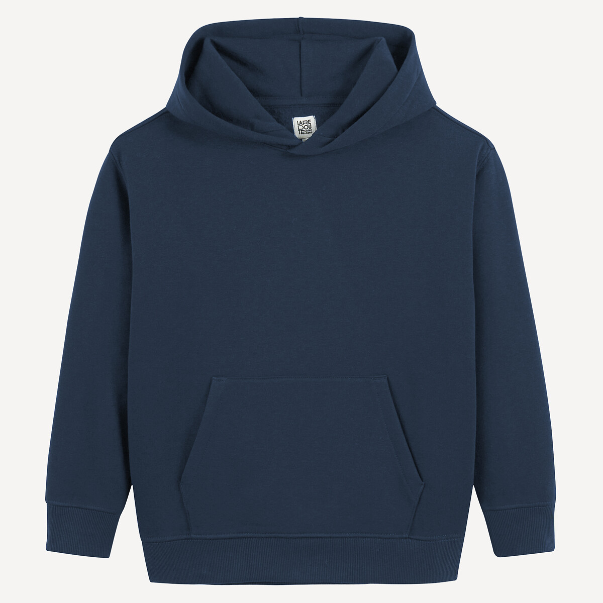 Sweat à capuche en molleton bleu marine, LA REDOUTE COLLECTIONS