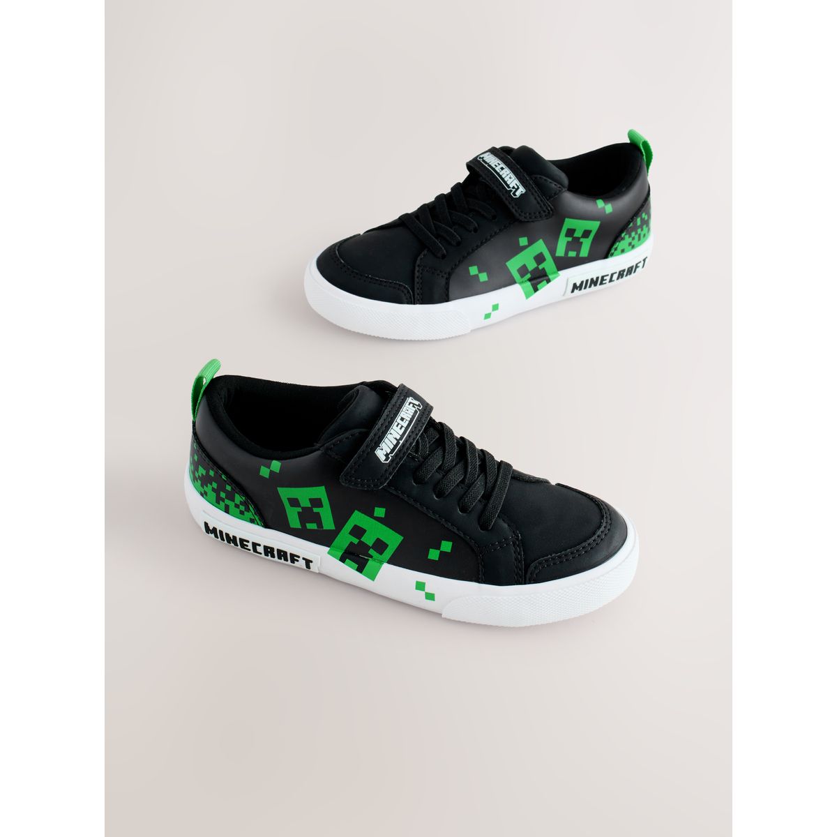 Baskets à lacets élastiques minecraft noir, NEXT