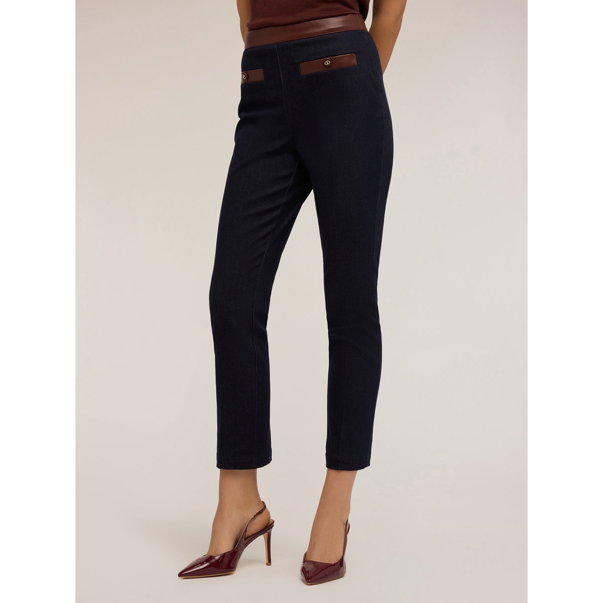 Jean skinny avec insertions bleu, MOTIVI