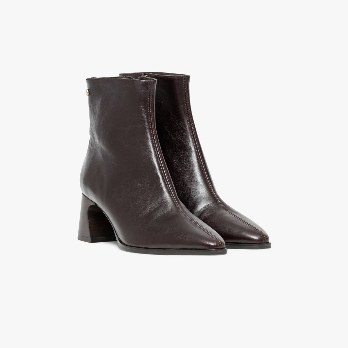 Boots À Talon en cuir ROSALIA marron marron fonce, BOCAGE