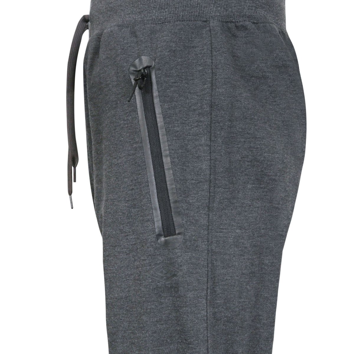 Jogging en coton gris foncé chiné/noir, UMBRO