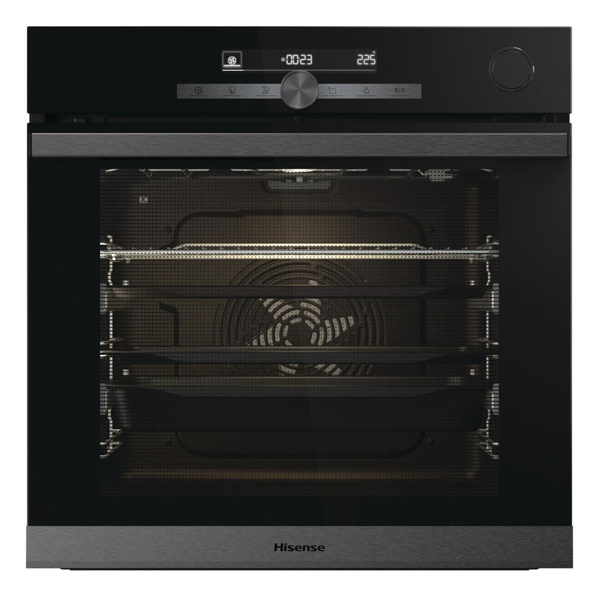 Four encastrable fonction vapeur O643PG - Pyrolyse, Vapeur Combinée, Cuisson Voûte EvenBake, 77L couleur unique, HISENSE