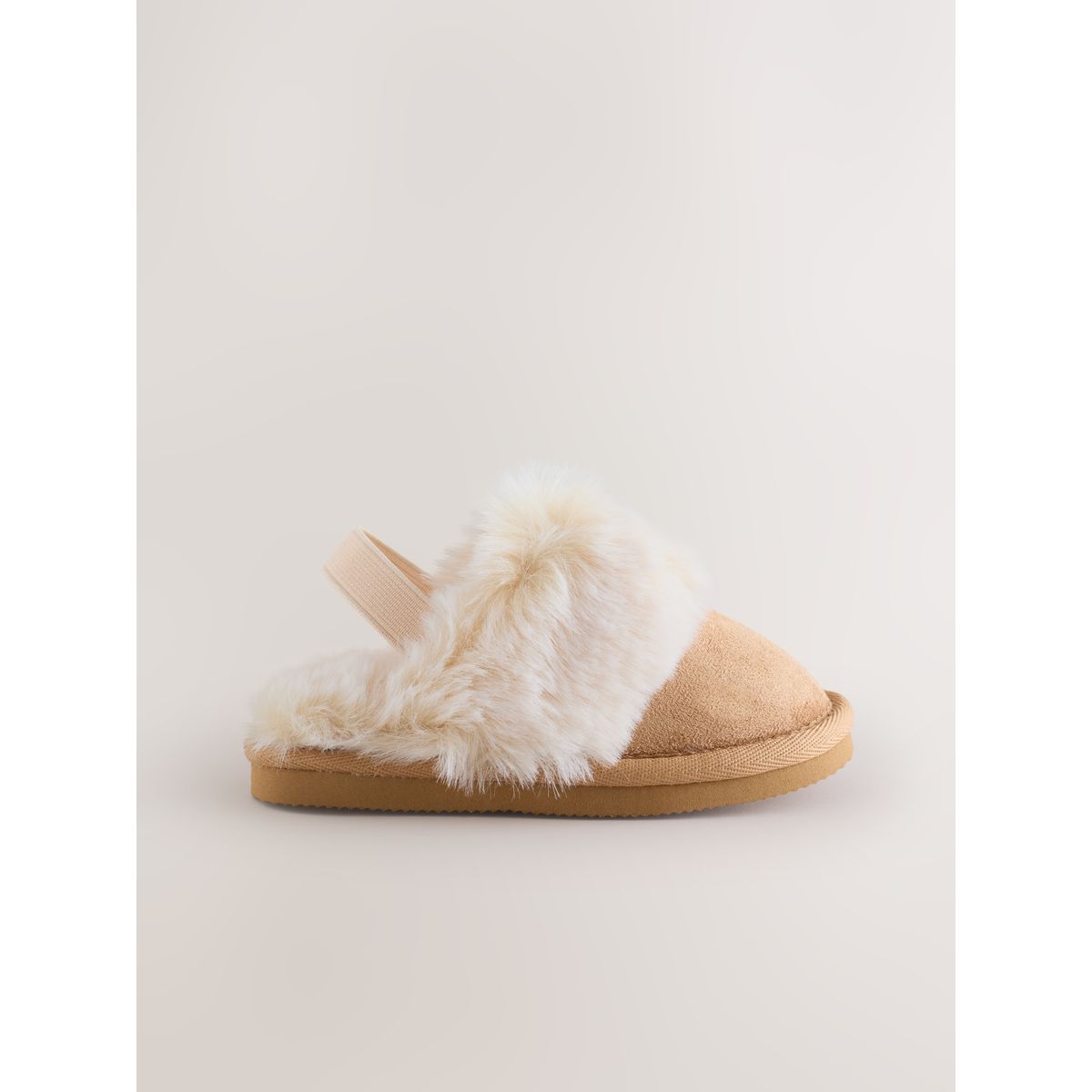 Chaussons mules doublés marron fauve, NEXT