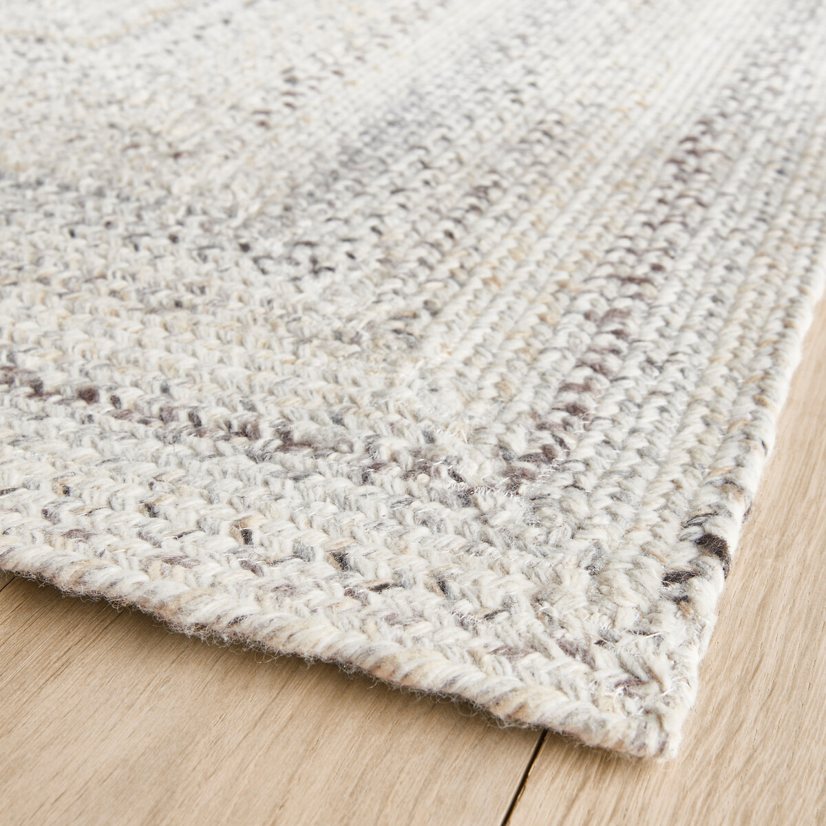 Tapis d'intérieur et d'extérieur tressé, Chini ecru/gris, AM.PM