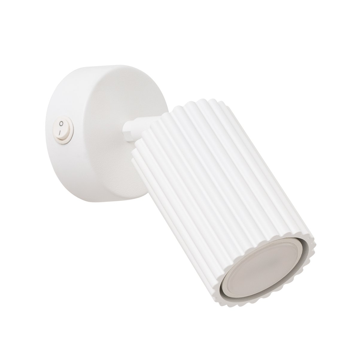 Applique Aluminium Blanc GU10 1 Karbon Switch blanc, EDEN