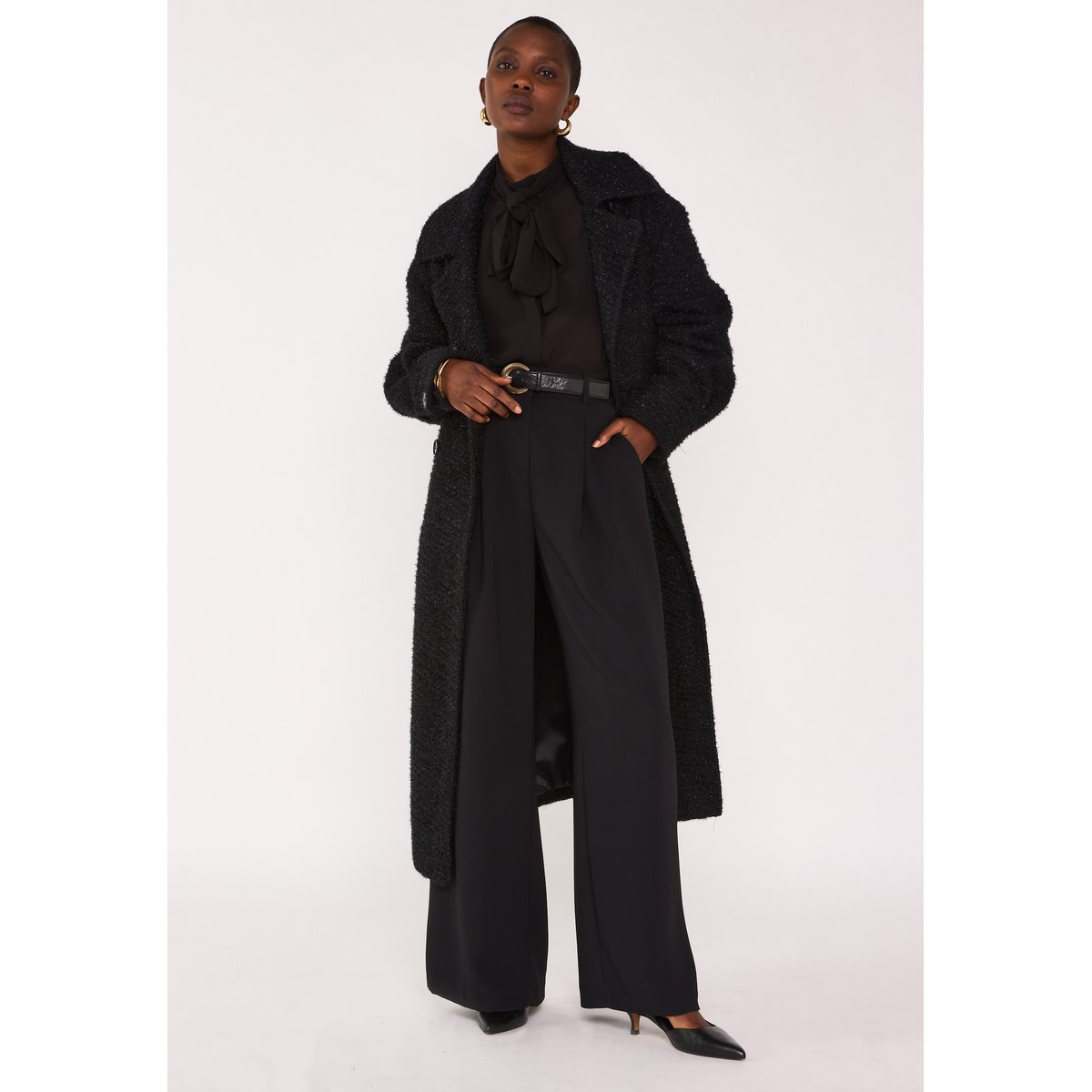 Pantalon large FLAUBERT noir, Maison 123
