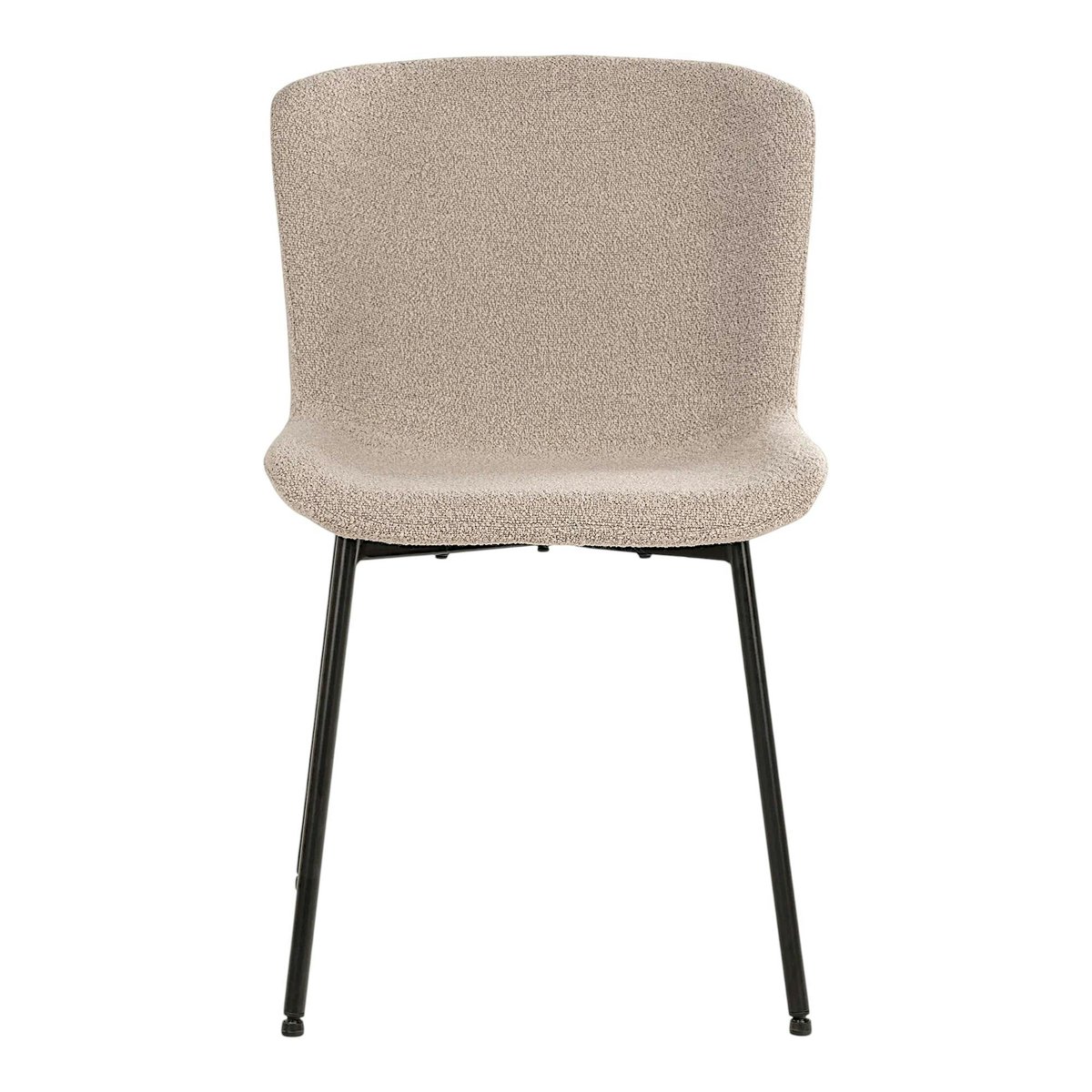 Ensemble table et chaises beige bouclette (lot de 9 pièces) AMSTERDAM bois naturel, PIER IMPORT