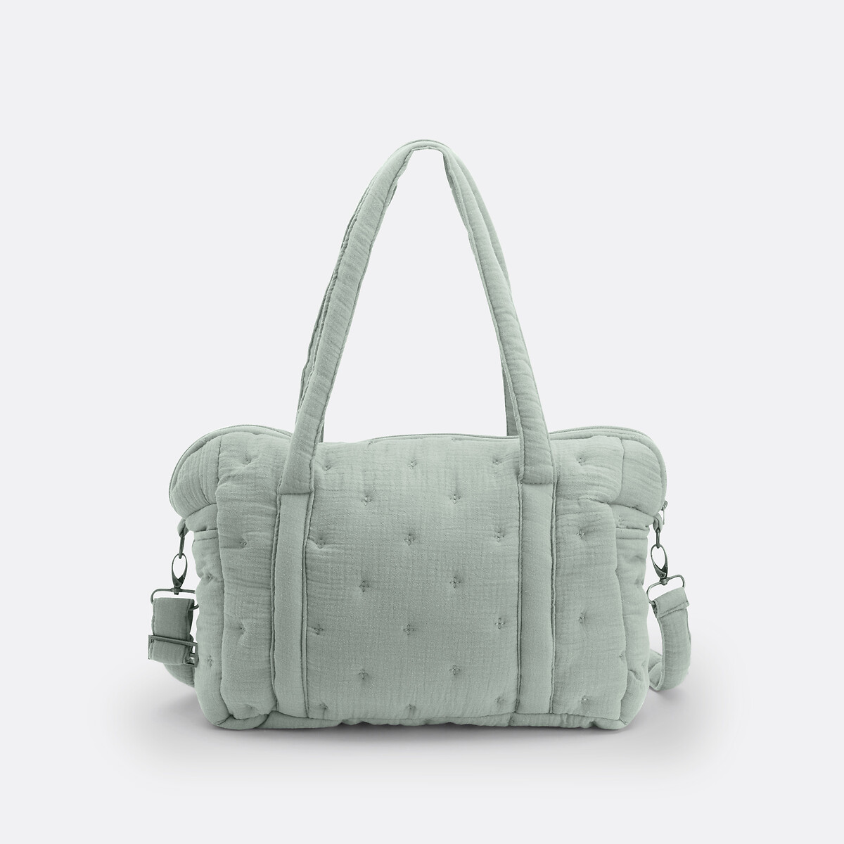 Kumla Cotton Muslin Changing Bag grey-green, LA REDOUTE INTERIEURS