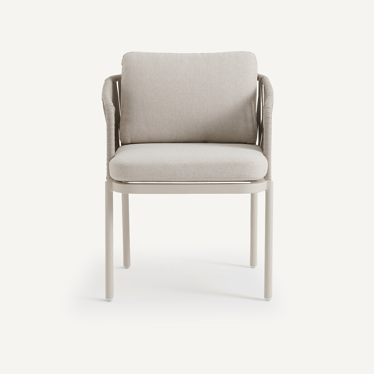 Fauteuil de table sangles tressées, Leandra sable, AM.PM