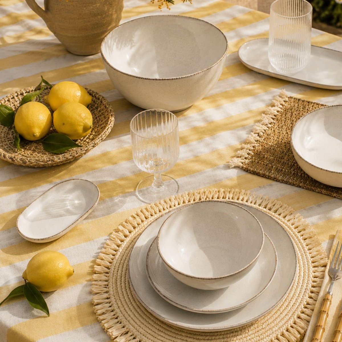 Grand saladier, COTON blanc, ARTIME